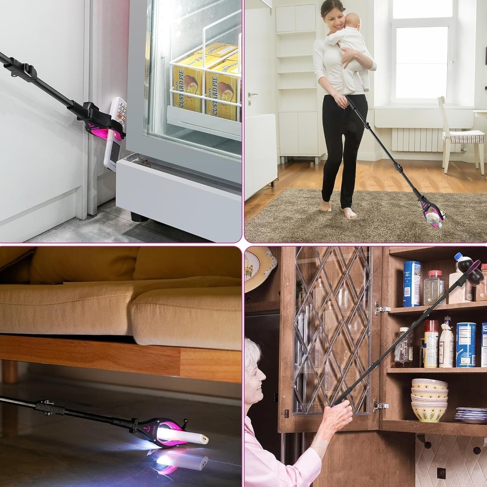 2 Pack 32'' Long Grabber Tool with Light - Perfect for Elderly Accessibility