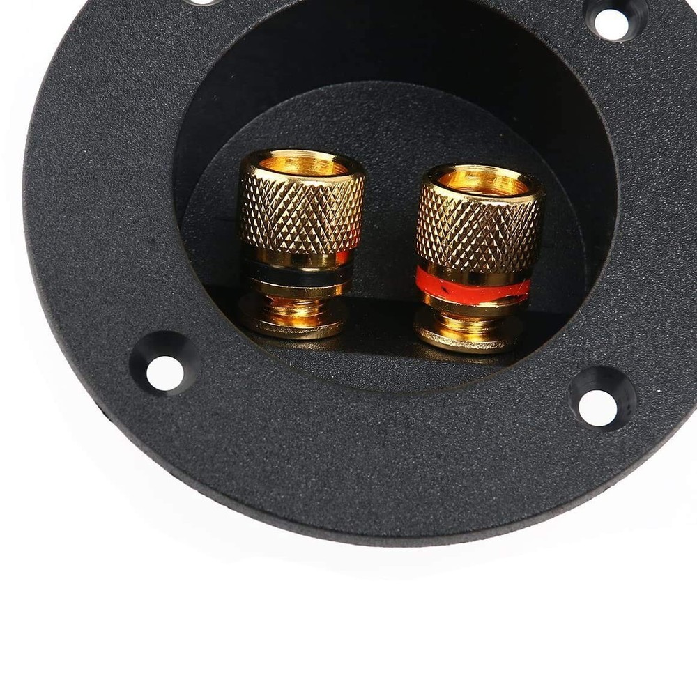 2 Pcs Black 3" 2-Way Speaker Box Terminal Binding Posts - DIY Audio Connectors