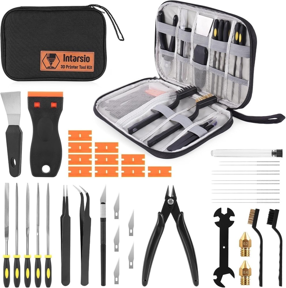 3D Printer Tools Kit 34pcs Accessories Nozzle Cleaner Scraper Files Cutter Br...