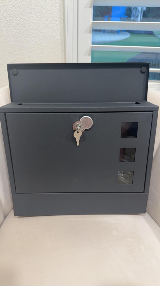 Large Capacity Stainless Steel Mailbox with Key Lock
