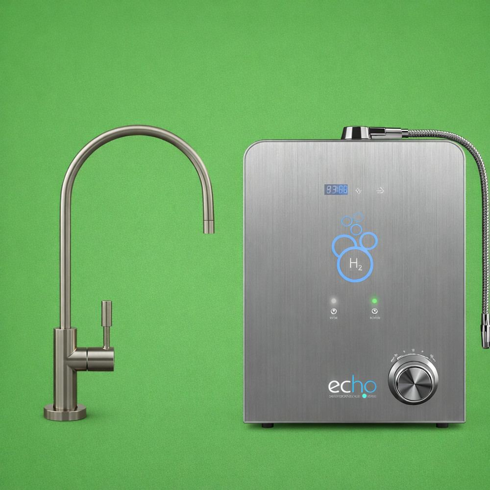 Brand New Echo H2 Hydrogen Water Filter Machine-with Brushed Nickel Faucet