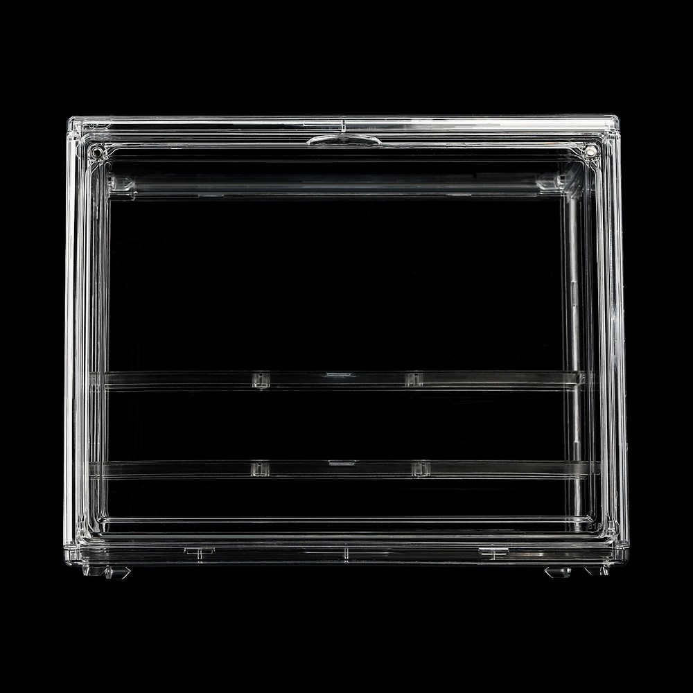 Compact 2-Tier Display Shelf Clear Cake Cupcake Bread Storage Box Display Case