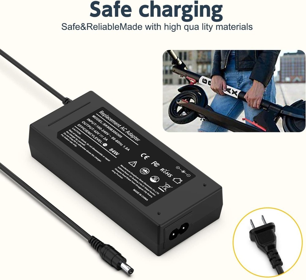 Adapter Charger for Sondors 36V Bikes, Original, Thin, Fold, Smart Step