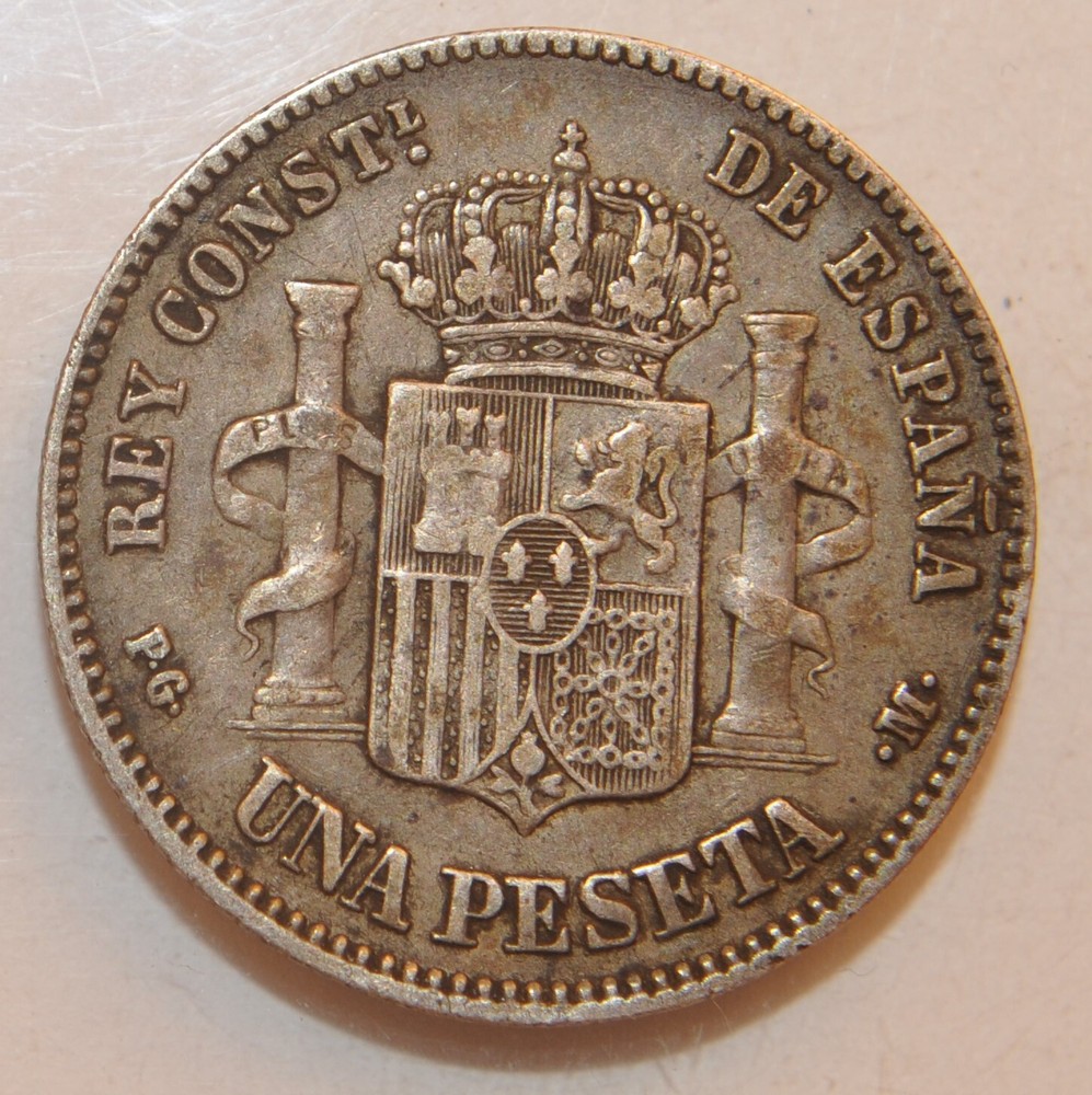 1891 Spain - Una Peseta