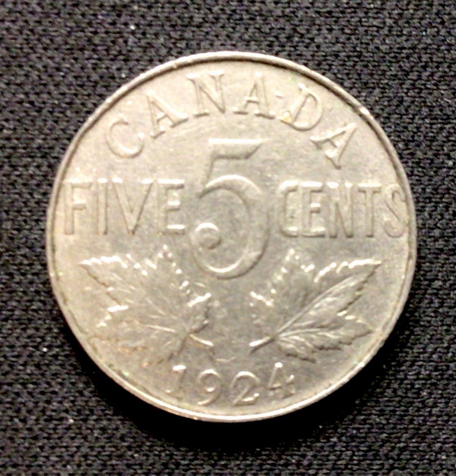 1924 Canada 5 Cents! ENN Coins