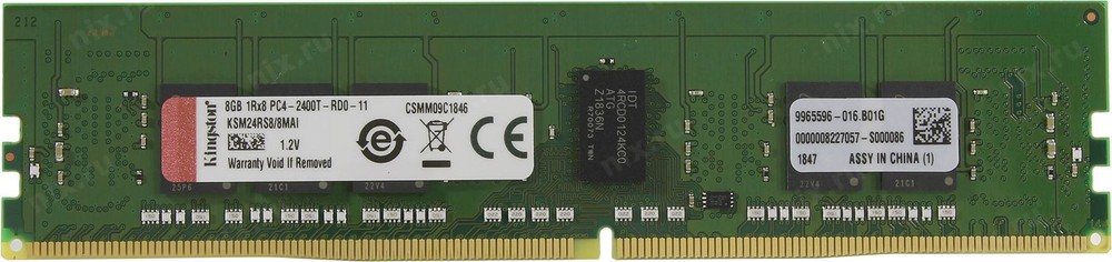 Kingston 8GB 1Rx8 PC4-2400T-RD1-11 ECC Server Memory Ram KSM24RS8/8