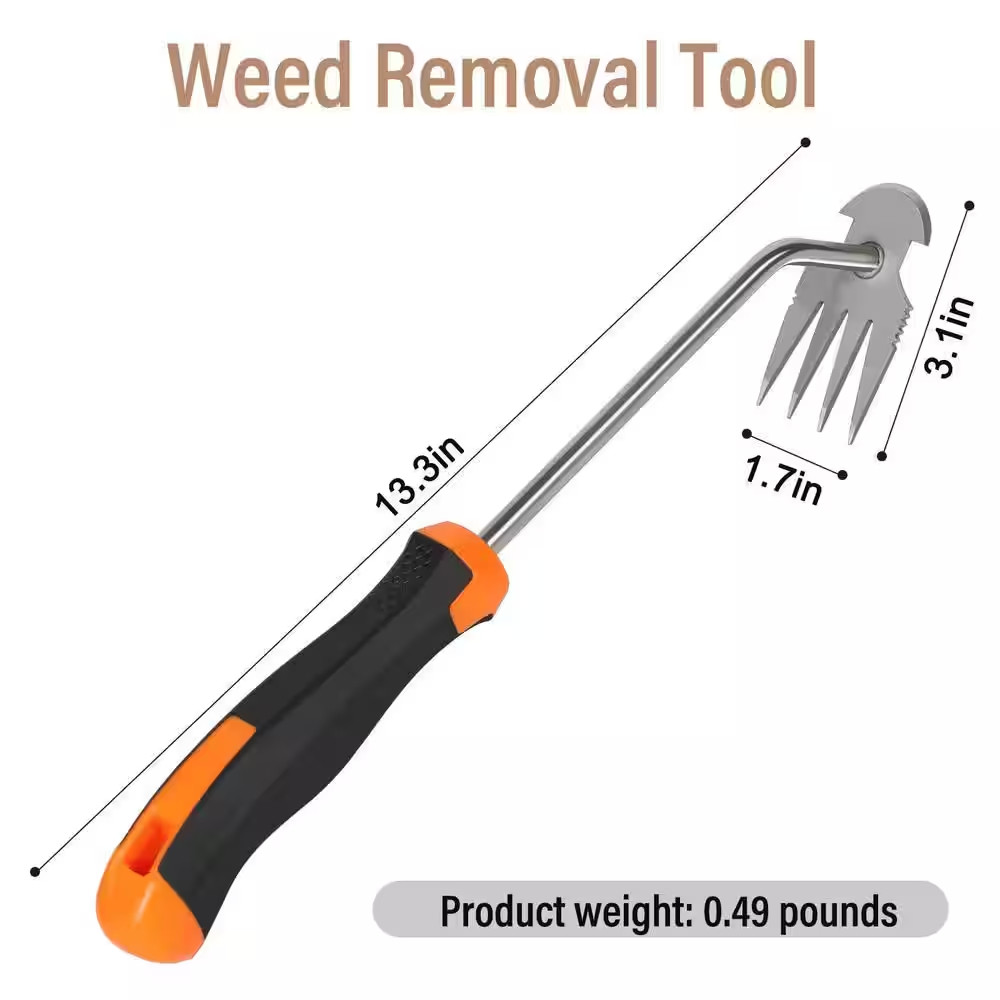 13 In. Portable Garden Weeder Tool for Backyard Farm