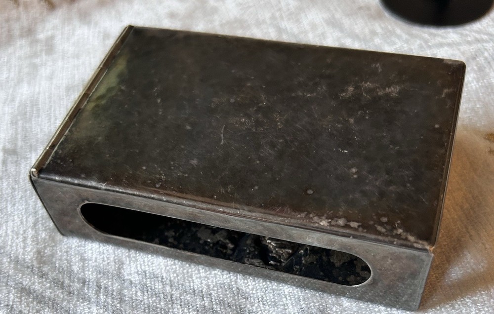 Big Denmark Hans Jensen Silver Plated Cigarette Box Case Marked
