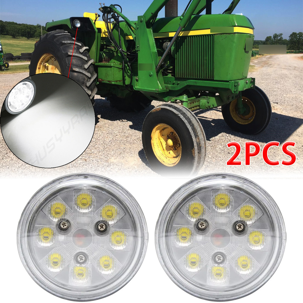 2PC LED Work Lights Coversion Bulb Kit For Deere 4030 4230 4430 4630+