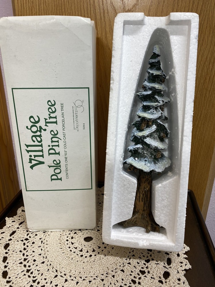 DEPT 56 VILLAGE POLE PINE TREE 10.5" #55298