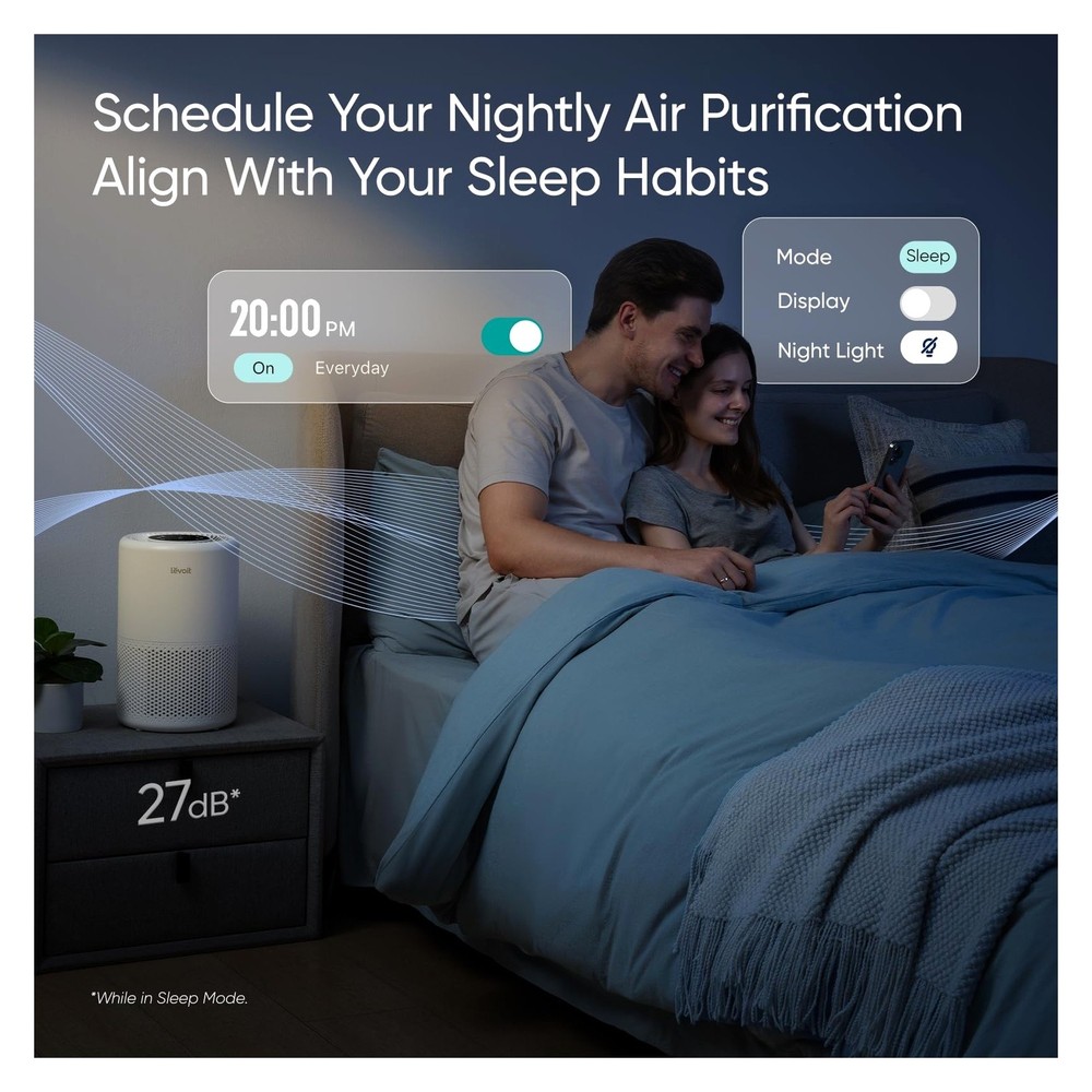 LEVOIT Air Purifier Core 200S-P HEPA Filter Smart Voice Control