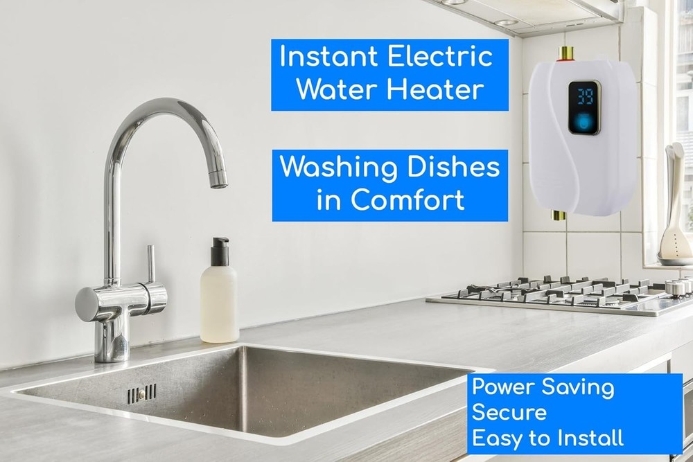 Compact Water Heater Electric Hot Water Heater Under Sink Mini - 3000W 110V