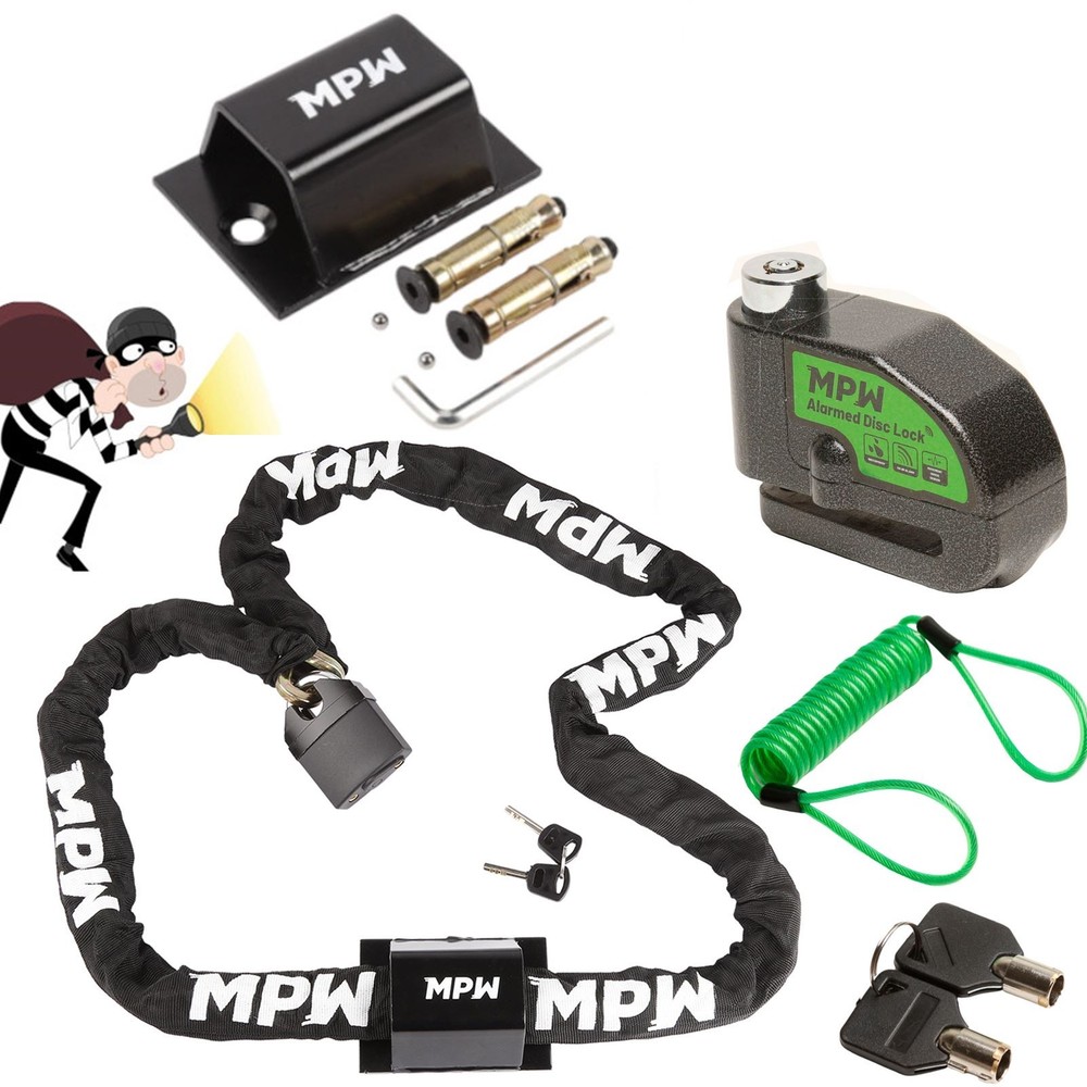 MPW Chain Lock & Ground Anchor & Disc Lock 2M