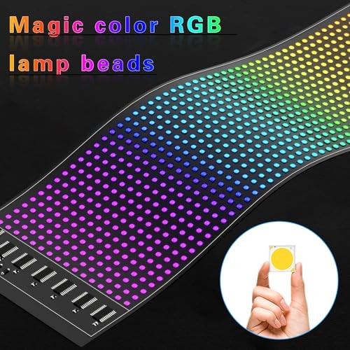LED Sign for Car - 7"x3" Flexible LED Matrix Panel | DIY Programmable Small