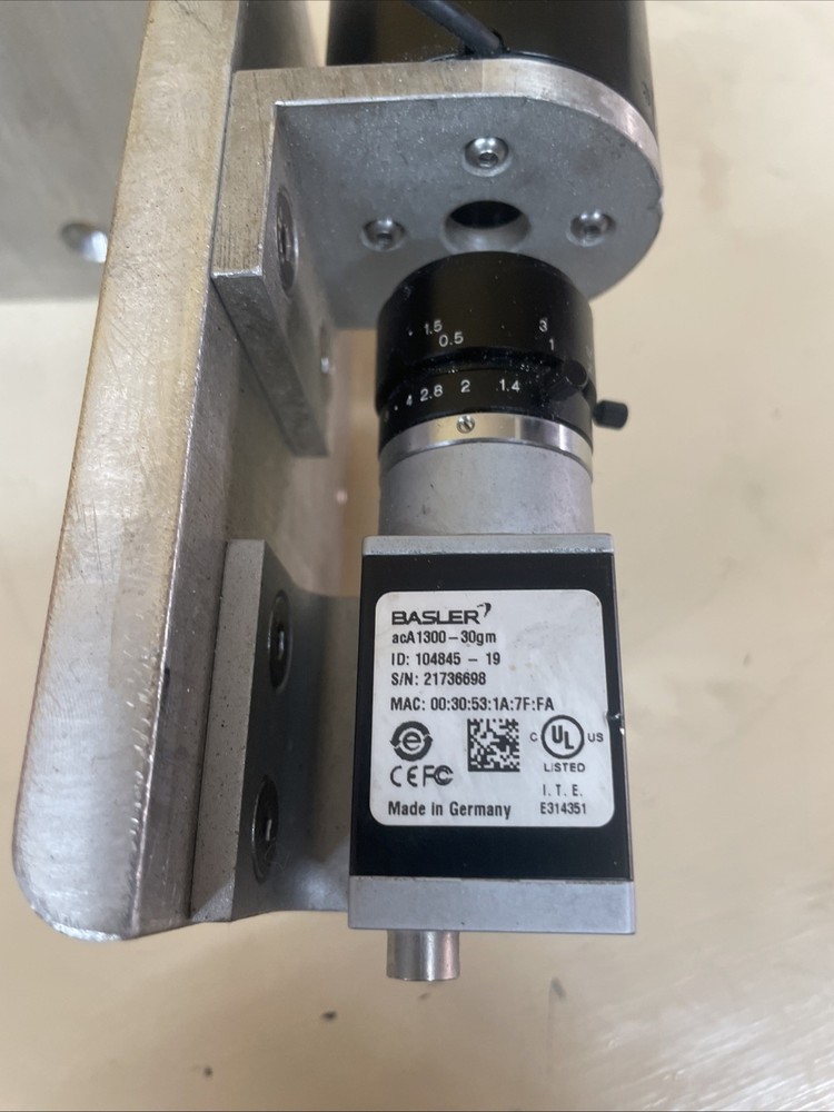 Basler Industrial Classic Area Scan Camera Mounted On Angle Plate