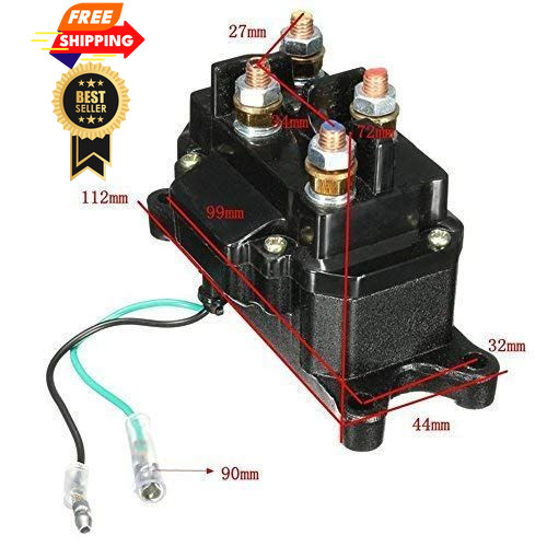 12V 250A Winch Solenoid Relay Contactor & Rocker & Switch