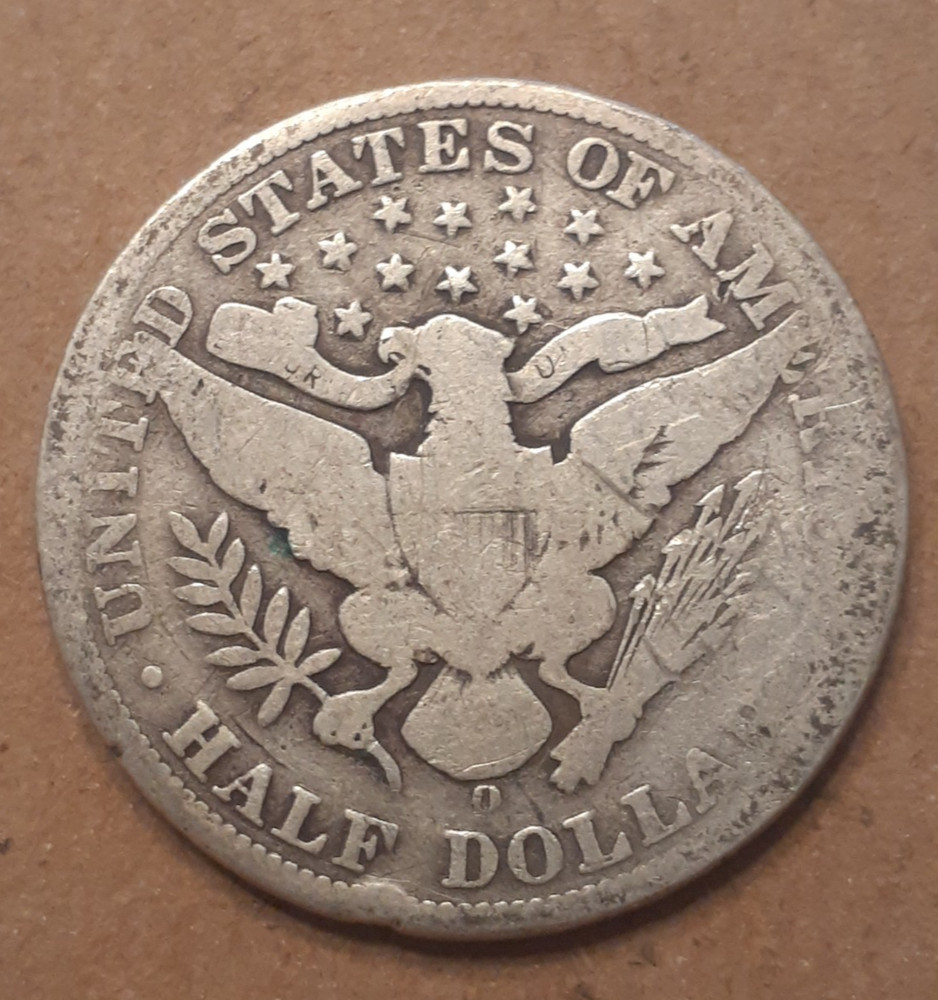 1908 O BARBER HALF DOLLAR