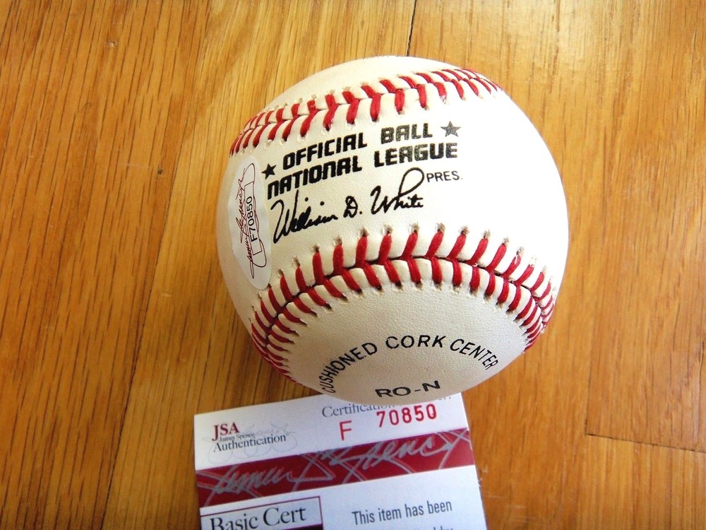 JOE MOORE Signed National League Baseball -JSA Authenticated