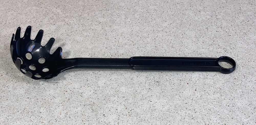Farberware 11.5 Inch Black Plastic Pasta Fork With Straining Holes