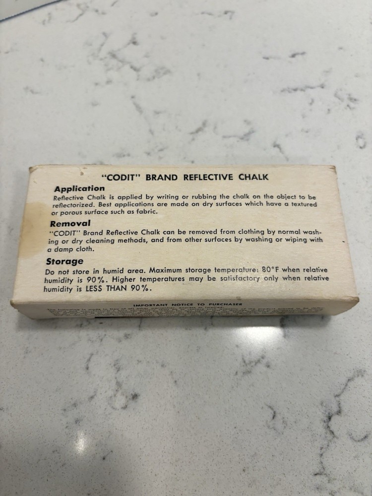 Codit Reflective Chalk Crime Scene Forensic Marking 3M Full Box 20