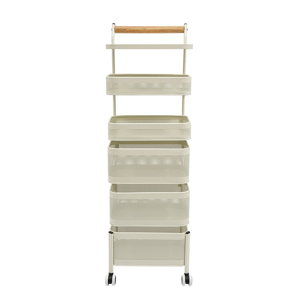 6 Tier Vegetable Rotating Basket Rack Fruit Snack Storage Kitchen Organizer