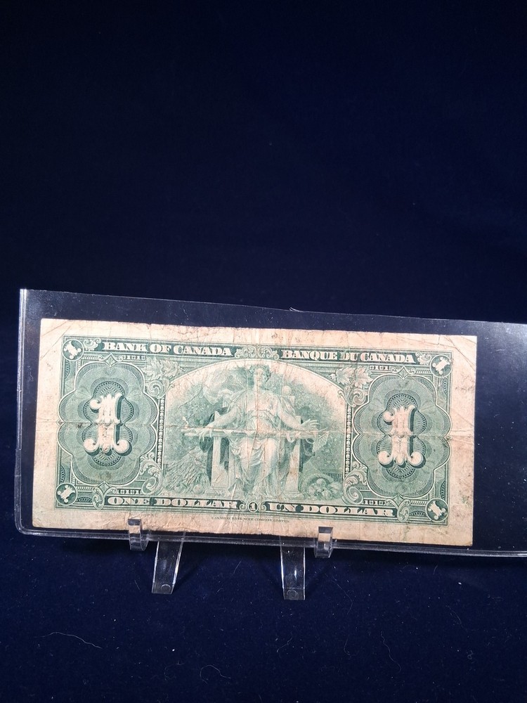 1937 CANADA 1 DOLAR BANKNOTE WORLD WAR II
