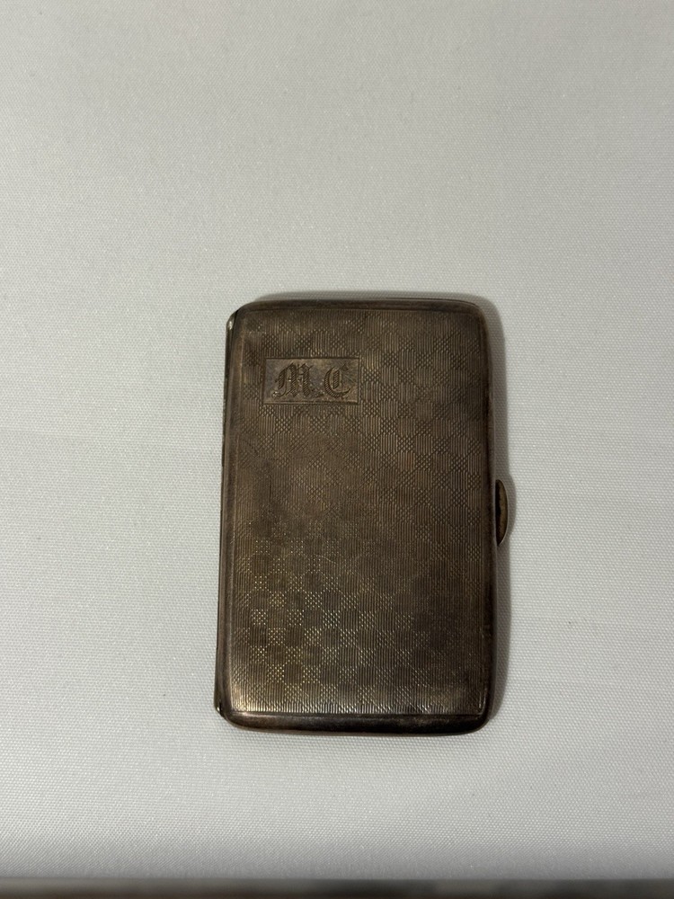 Antique Silver Cigarette Case | 43.9g |Birmingham 1902 | NOT SCRAP | monogram MC