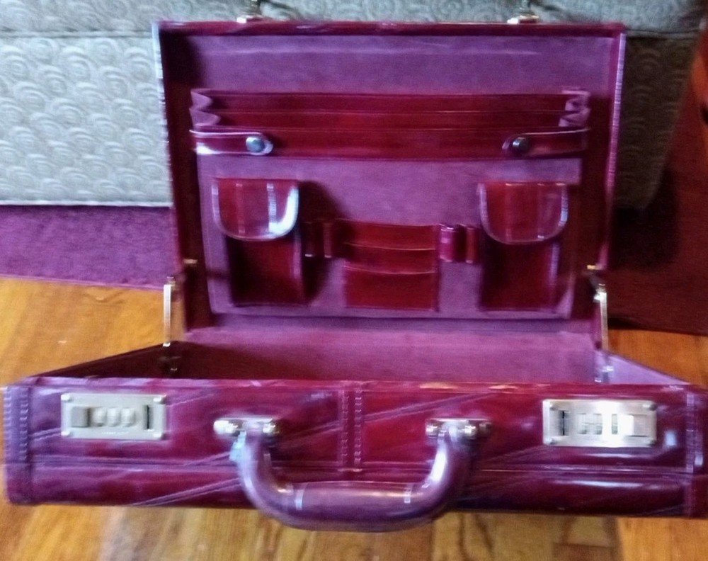 Vintage Amiet Eel skin Briefcase.