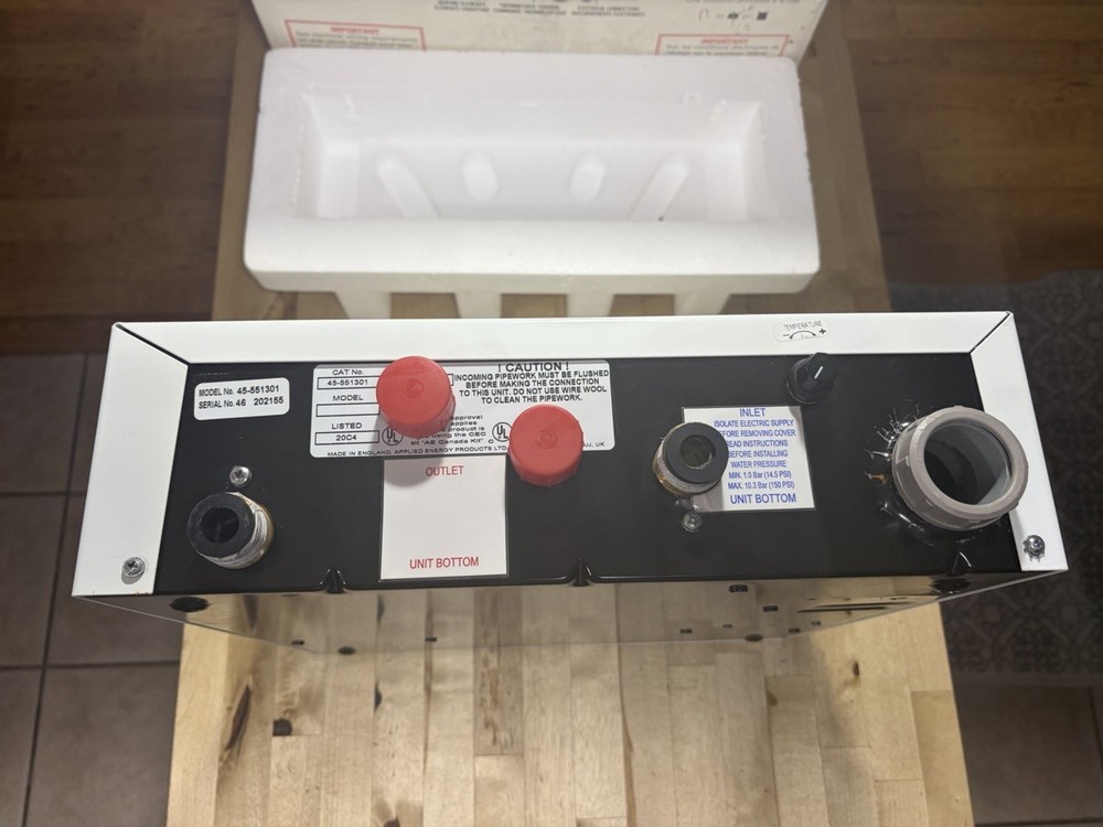 PowerStar AE125 Electric Tankless Water Heater Whole House Compact White 240V