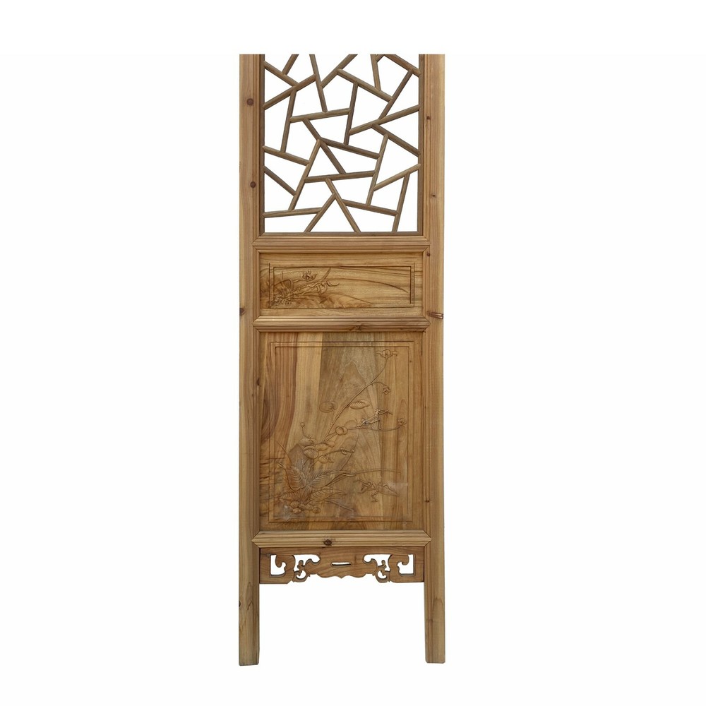 Chinese Lattice Pattern Theme 4 Wood Panel Floor Screen Set cs7037