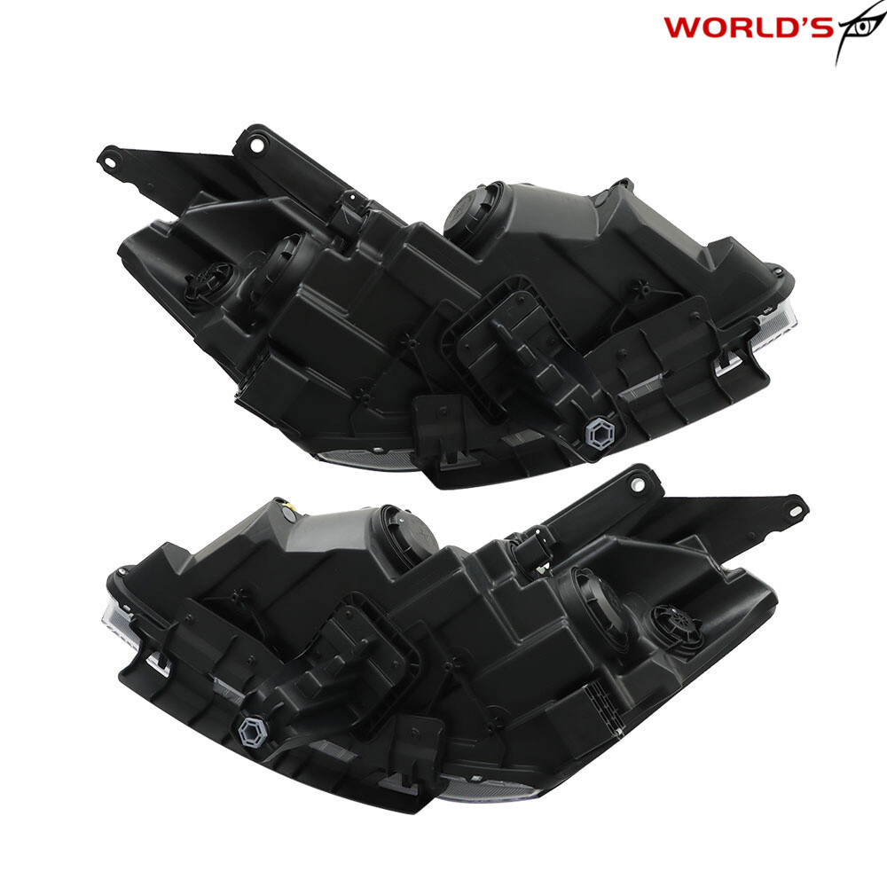 Left+Right Halogen Headlight For Chevrolet Traverse 2013-2017 Black Chrome Bezel