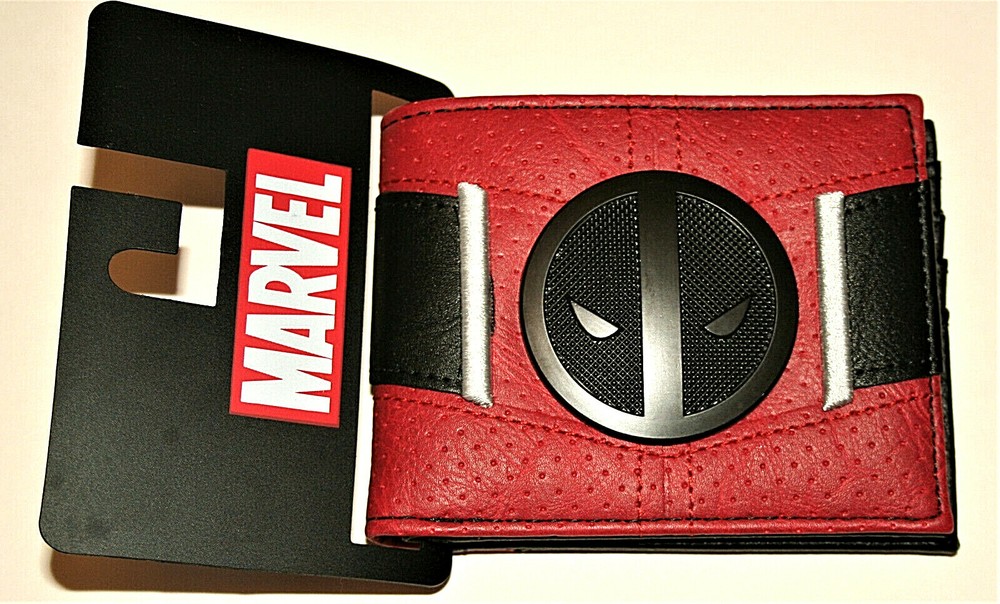 Marvel Comics Deadpool Metal Logo Uniform Material Wallet NEW NOS Tags Billfold