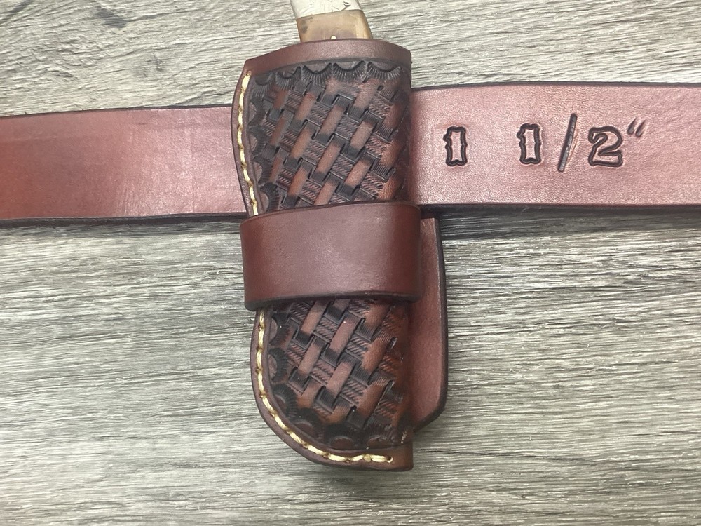 Leather Folding Knife Case Sheath Folding Hunter 5 1/4" Size (Sheath Only)