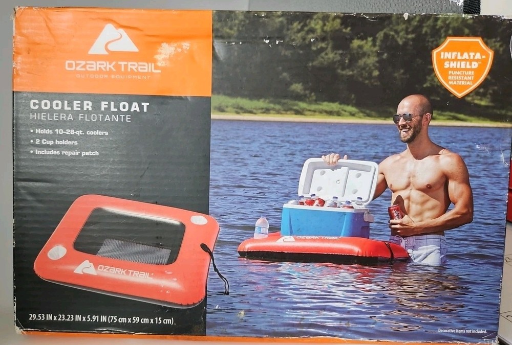 Ozark Trail Cooler Float 10-28qt 2 Cups Holders NEW