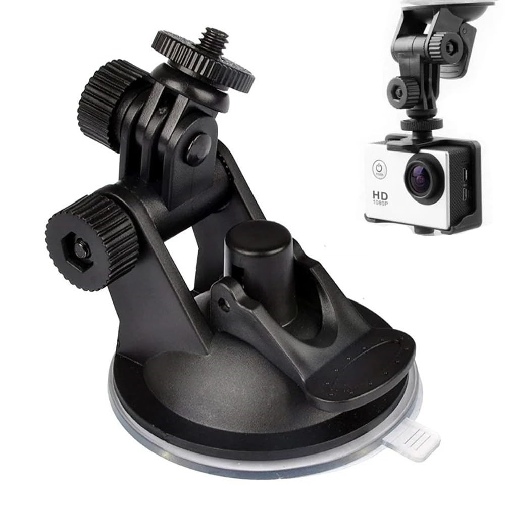 2 Pack Dash Cam Suction Cup Mount with 1/4 Screw Thread Windshield Camera Holder