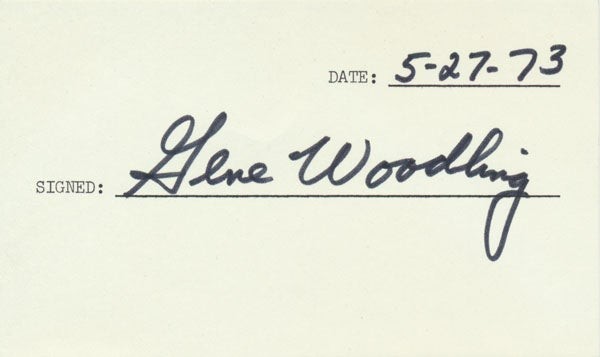 Gene WOODLING / Signature Signed