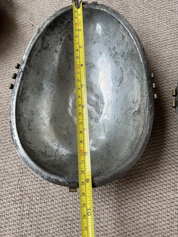 Antique Large Pewter Easter Egg Chocolate Candy Mold - 9” x 6”