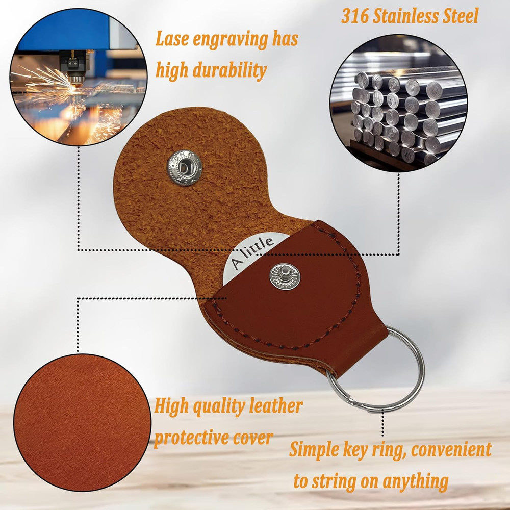 Pocket Hug Token Long Distance Relationship Keepsake Stainless Steel Double Side
