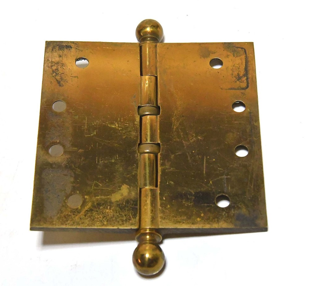 SINGLE BRASS CANNONBALL TIP HINGE 4 X 4