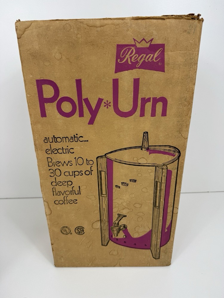 VTG 1972 Burnt Orange Retro REGAL Poly Automatic PERCOLATOR #7530 Triangle Shape