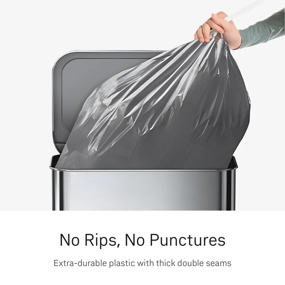 Trash Bags Code H 100 Count 9 Gallon Drawstring Odorsorb simplehuman 30-35 8-9