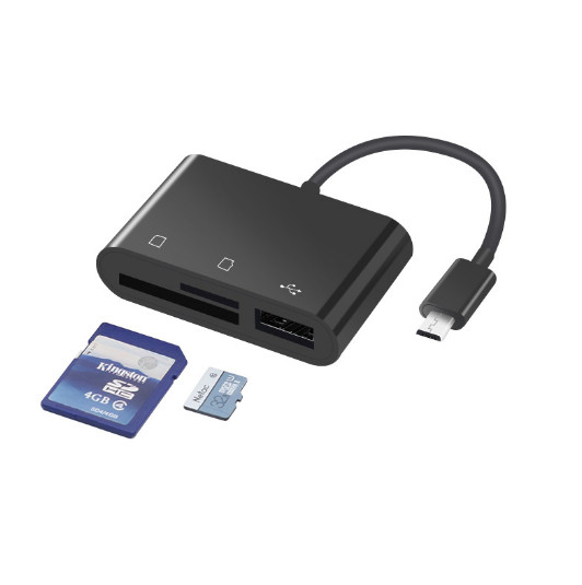 Multifunctional Memory Card Reader 3 in 1 Micro-USB TF SD Card OTG Card Reader