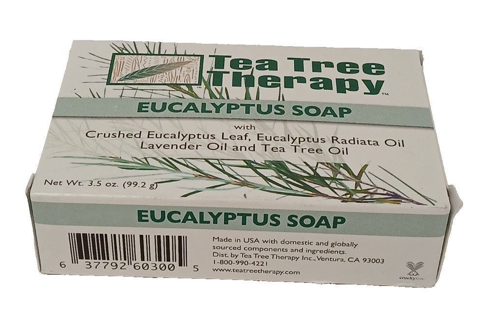 6 PACK NEW Tea Tree Therapy Eucalyptus Soap 3.5 oz