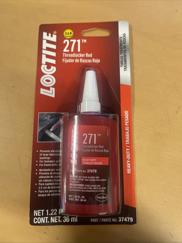 Loctite Thread Locker - Red 271 - 36 ml Bottle