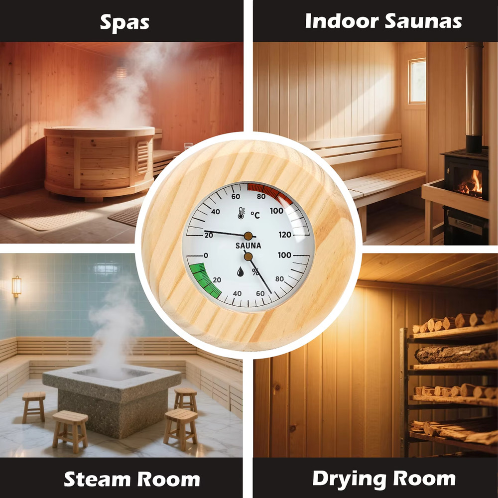 Sauna Thermometer and Hygrometer