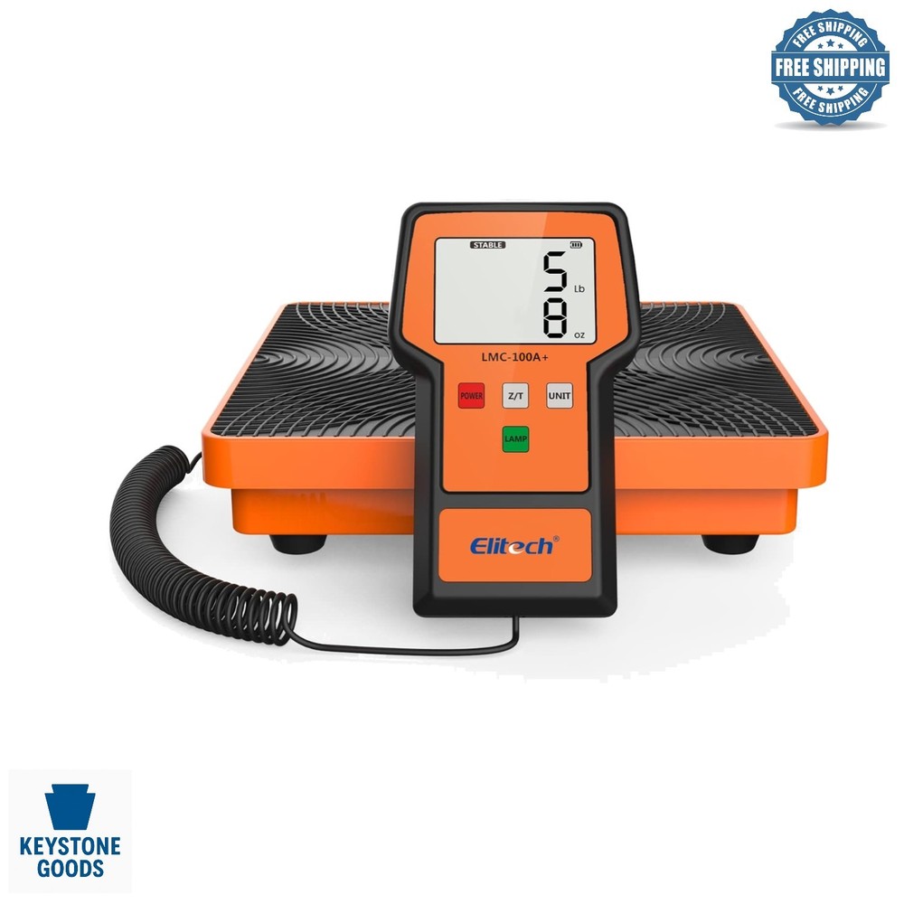 220lb Electronic Refrigerant Scale with Backlit LCD & Case for HVAC