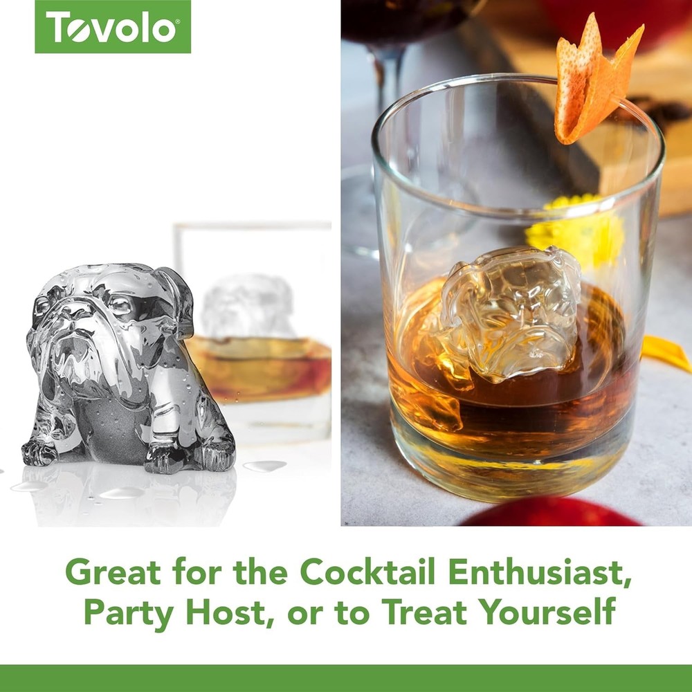 BPA-Free Silicone Bulldog Ice Cube Molds - Keep Drinks Colder Longer