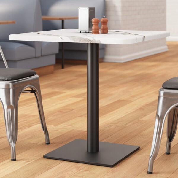 18'' Square Restaurant Table Base with 3'' Dia. Standard Height Column