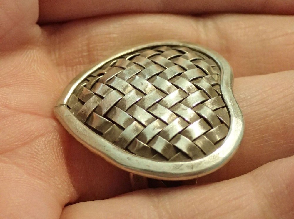 Sterling Heart Ring. size adjustable