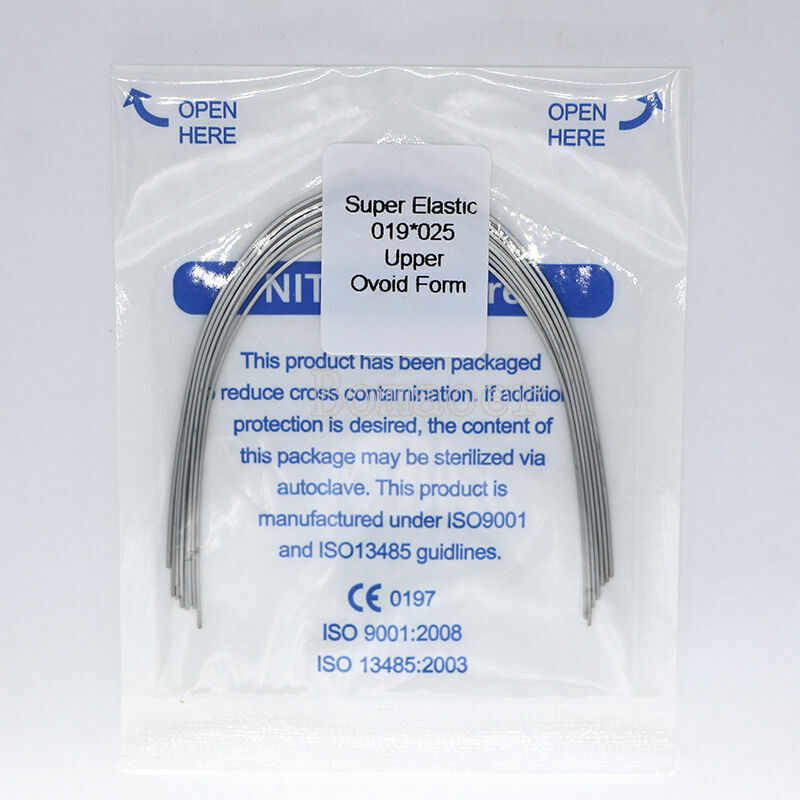 10Packs Dental Orthodontic Super Elastic Rectangular Arch wires 019×025 Upper